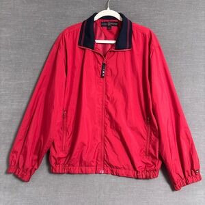 Vintage Tommy Hilfiger Jacket M Red Navy Windbreaker Sailing Bomber Logo 90s